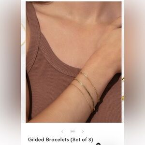 Uncommon James Gilded gold bracelet set (3)